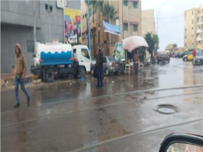 سقوط أمطار خفيفة على أحياء متفرقة في الإسكندرية
