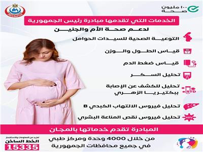 الصحة: 7 خدمات تقدمها مبادرة صحة المرأة والجنين بالمجان 