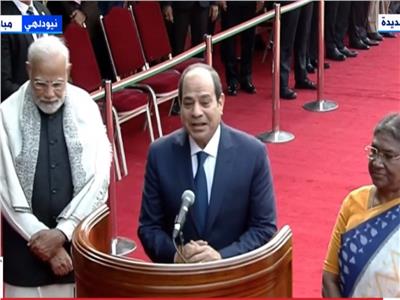 الرئيس السيسي يجري مباحثات مع رئيس الوزراء الهندي بدار الضيافة الحكومية