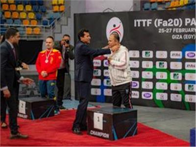 سيد يوسف: حضور الوزير حفزني للفوز بذهبية البطولة الدولية لتنس الطاولة البارالمبي