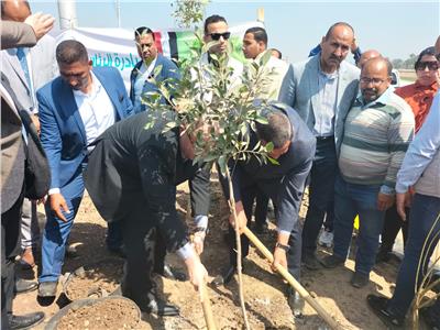 وزير التنمية ومحافظ بني سويف يتفقدان أعمال مبادرة «100 مليون شجرة»
