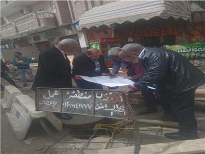 إصلاح هبوط أرضي مفاجئ بأحد الشوارع بمدينة قها