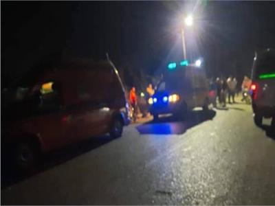 مصرع 4 أشخاص وإصابة 11 آخرين في حادث تصادم على الطريق الصحراوي بالفيوم