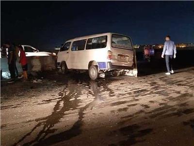 إصابة 5 أشخاص في حادث تصادم سيارة بالرصيف في بني سويف 
