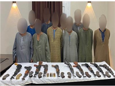الأمن العام يضبط 26 متهمًا بـ«جرينوف و29 قطعة سلاح ناري» بقنا 