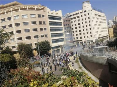 مواجهات بين الأمن ومحتجين بمحيط مجلس الوزراء فى لبنان