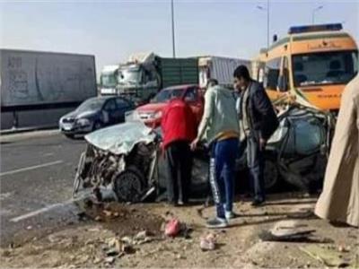 إصابة 4 في حادث تصادم بالطريق الصحراوي الشرقي في المنيا