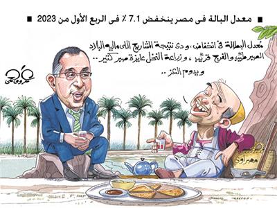 كاريكاتير| معدل البطالة فى مصر ينخفض ٧٫١٪ فى الربع الأول من ٢٠٢٣■ 