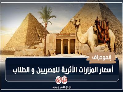 إنفوجراف| أسعار المزارات الأثرية للمصريين والطلاب