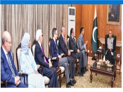 رئيس باكستان يستقبل المشاركين في الاجتماع الثاني لمجلس الكومستيك الاستشاري العلمي