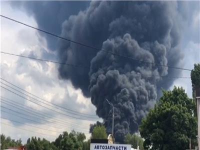 فيديو | حريق بمحطة للمحروقات في مدينة «فورونيج» الروسية