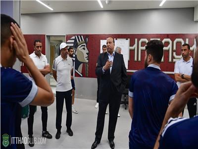 مصيلحى يحفز لاعبي الاتحاد السكندري قبل انطلاق مباراة سيراميكا في كأس الرابطة
