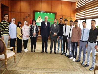 القاصد يستقبل وفدًا من طلاب الجامعات العربية للتدريب بكليات جامعة المنوفية