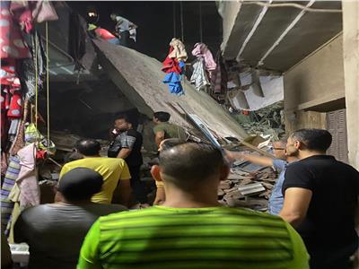 6 وفيات و4 مصابين في حادث انهيار عقار بحدائق القبة