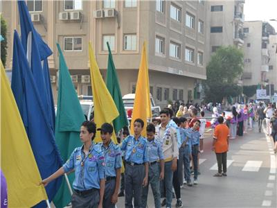 محافظ القليوبية يشهد مسيرة شبابية احتفالا بالعيد القومي للمحافظة الـ 155