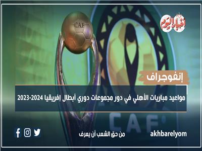 إنفوجراف| مواعيد مباريات الأهلي في دور مجموعات دوري أبطال إفريقيا 2023-2024
