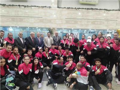وزارة الرياضة تستقبل بعثة منتخب الكاراتيه التقليدي بعد الفوز ببطولة العالم