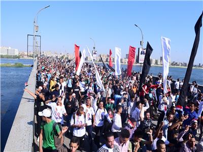 مظاهرات حاشدة في سوهاج لنصرة الشعب الفلسطيني | فيديو