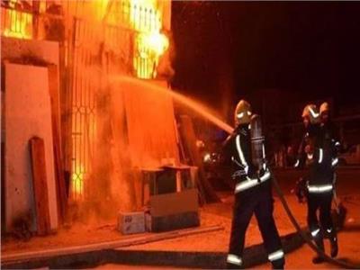 حريق هائل بورشة سيارات في الشرقية