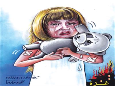 «غزة.. فى قلوبنا» :  صرخة رسامى الكاريكاتير