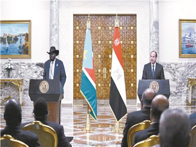 الرئيس السيسي يعقد مؤتمرا صحفيا مع نظيره الجنوب سوداني سلفيا كير