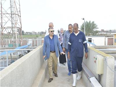 رئيس مياه دمياط  يتابع سير الأعمال بمنطقة شرق النيل