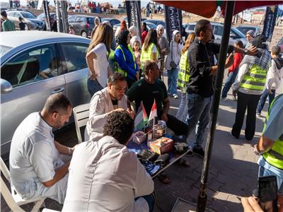 "مصر أكتوبر" بالإسكندرية يطلق قافلة التبرع بالدم للشعب الفلسطيني