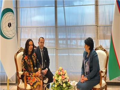 مايا مرسى تلتقى السيدة بارببويفا أوزودا رئيسة لجنة الأسرة والمرأة في أوزباكستان