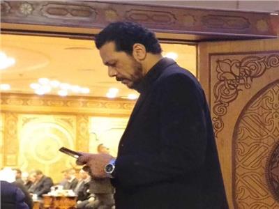 حمزة العيلي يقدم واجب العزاء لإيناس عبد الدايم في وفاة زوجها 
