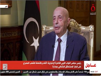 عقيلة صالح: مصر تقف مع ليبيا دائما دون التدخل في شؤونها الداخلية