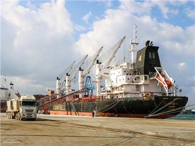 «ميناء دمياط» تستقبل 9 سفن محملة بـ 47856 طن بضائع