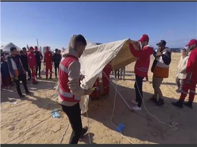 «الهلال الأحمر المصري» يعلن تجهيز المرحلة الثانية لمخيم اللاجئين بقطاع غزة