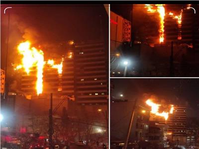 اندلاع حريق هائل في مستشفى «غاندي» بالعاصمة الإيرانية طهران / فيديو
