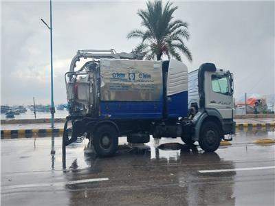 رفع حالة الطوارئ استعدادًا لهطول الأمطار بالإسكندرية 