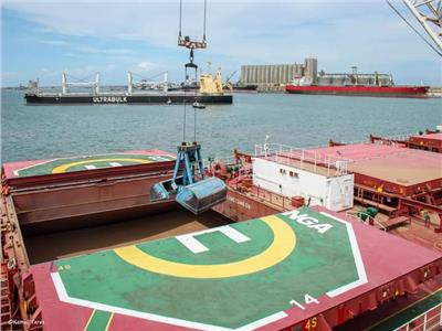 ميناء دمياط يستقبل 13 سفينة محملة بـ 63 ألف طن بضائع وسلع غذائية 