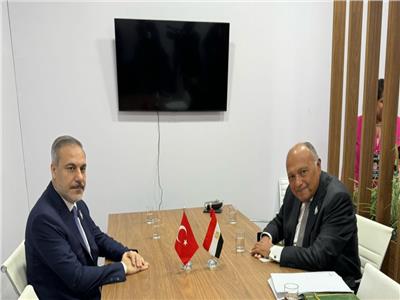 وزير الخارجية يلتقي مع نظيره التركي على هامش اجتماعات مجموعة العشرين