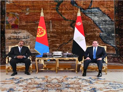 تفاصيل مباحثات الرئيس السيسي ونظيره الإريتري بـ«قصر الاتحادية»| صور