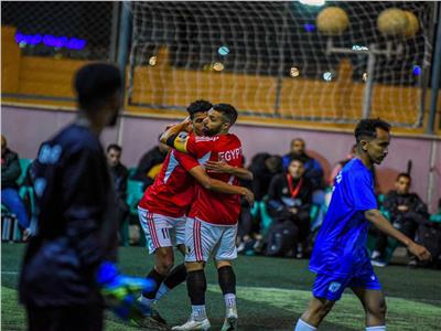 منتخب الميني فوتبول يكتسح الصومال في افتتاح البطولة العربية بالقاهرة