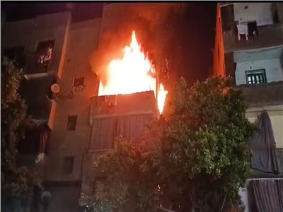 نشوب حريق اندلع داخل شقة سكنية ببولاق الدكرور