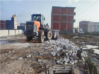 إزالة 9 حالات بناء مخالف في الإسكندرية| صور