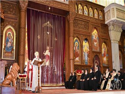 عشية سيامة أسقفين وتجليس 4 بالكاتدرائية المرقسية بالعباسية       