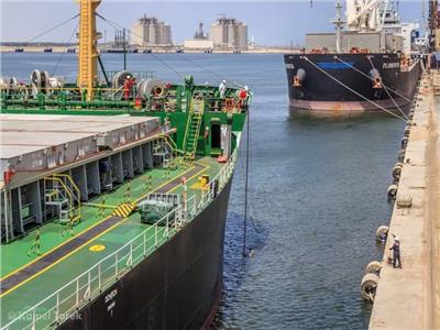  ميناء دمياط يستقبل 13 سفينة محملة بـ 23542 طن بضائع