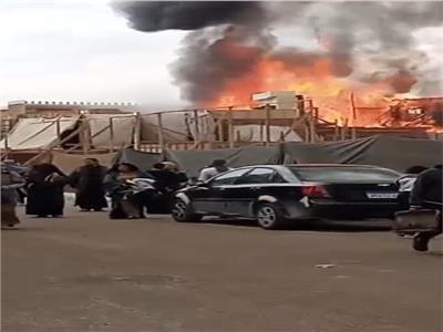 اندلاع حريق هائل أثناء تصوير مسلسل «جودر» بمدينة الإنتاج الإعلامي