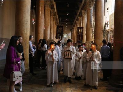 الكنائس المسيحية الشرقية في بيت لحم تحتفل بعيد أحد الشعانين