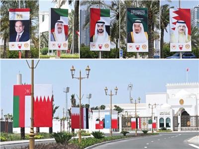 شوارع البحرين تتزين بأعلام الدول العربية وصور القادة المشاركين في القمة 33