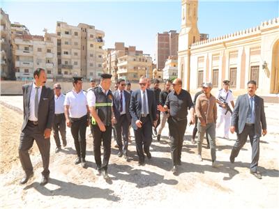 محافظ كفرالشيخ يتفقد أعمال تطوير «ساحة ميدان المسجد الإبراهيمى» بدسوق‎