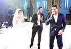 صور| حماقي وبوسي وأمينة نجوم زفاف "أدهم وهديل" بحضور فتحي سرور