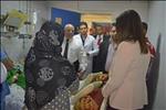 وزيرة الهجرة تتفقد حالة الطالبة المصرية "أريج" بمستشفى الحسين