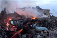 مصرع جميع طاقم طائرة روسية سقطت أثناء هبوطها في مطار حميميم بسوريا