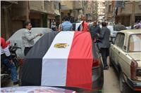مسيرة بالسيارات تدعم الرئيس السيسى بشبرا الخيمة